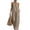 185#Camel, variant on Minimalist Elegant Linen Jumpsuit for Women Sleeveless Halter V Neck Loose Wide Leg Pants Casual Summer Rompers White XL