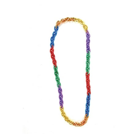 40 RAINBOW CHAIN-LINK NECKLACE, Case of 144