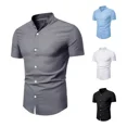 thumbnail image 2 of Camisa Hombre Manga Corta Corte Pegado Strech Cuello Mao G, 2 of 5