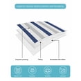 thumbnail image 5 of Quilts Full Size Bedding Set, Navy Blue Stripe Lightweight Quilted Comforter, Geometric Grey White Vertical Striped Soft Reversible Bedspread Coverlet with Pillow Covers for All Season, 78" x 90", 5 of 7