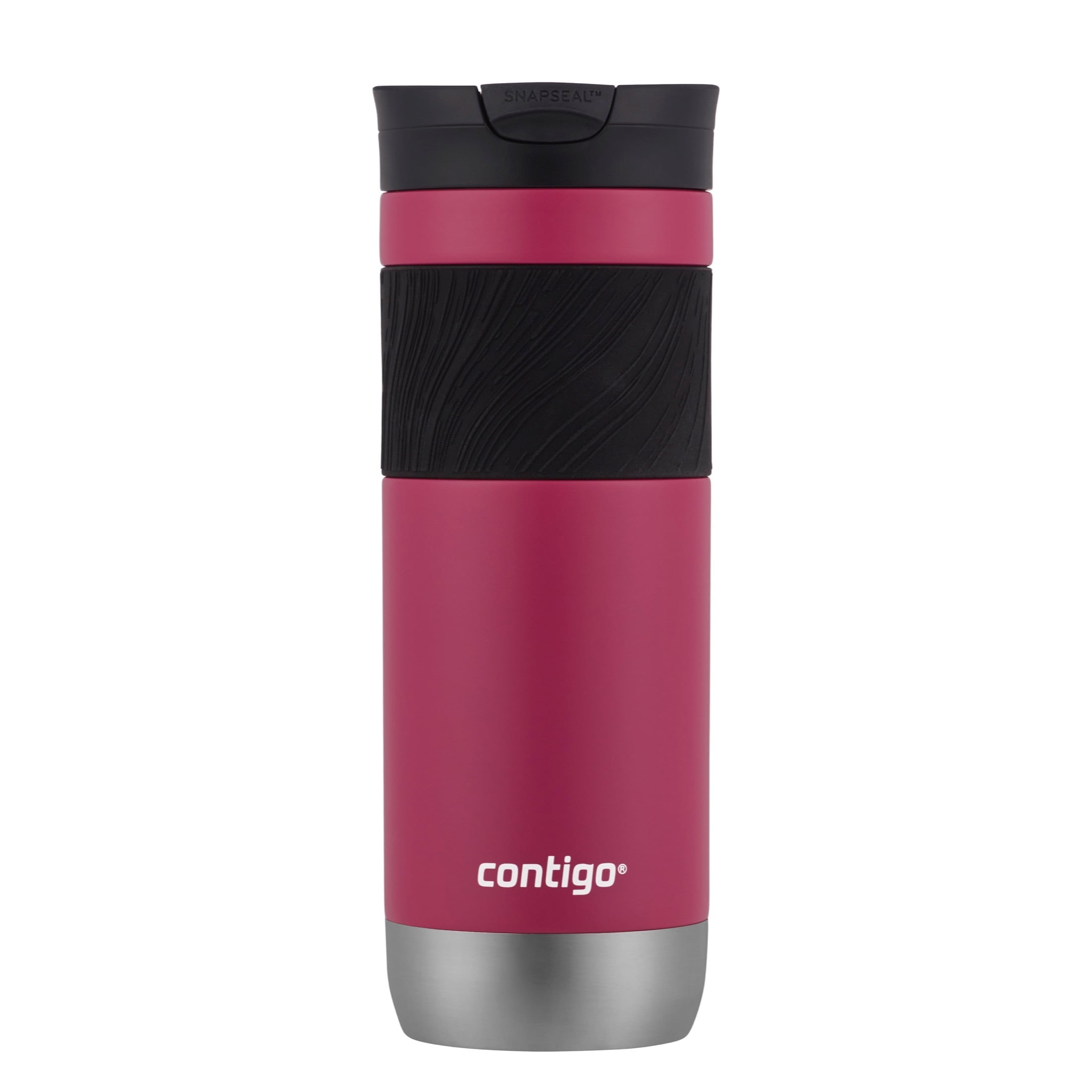 Contigo SnapSeal Insulated Stainless Steel Travel Mug with Grip, 20 oz