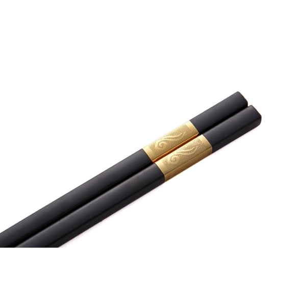 Chinese Style Golden Chopsticks 10 Pairs 10.6In Long for Dining and Gifting