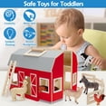 thumbnail image 4 of Juguetes Farm Animals YEEBAY para niños de más de 3 años con granero grande de madera, 4 of 7