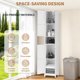 thumbnail image 4 of Yeshouse armario de almacenamiento alto y estrecho para baño, 170 cm, estantes ajustables e independiente, resistente al agua, ideal para espacios pequeños, cocina, pasillo u organización del baño, 4 of 7