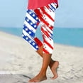 thumbnail image 2 of Independence Day Yoga Capris for Womens High Waisted Put On Strech Leggings Usa Flag Star Printed Patriotic Sweatpants Tummy Control Pants Workout Running Gym Yoga Pants, 2 of 5