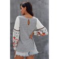 thumbnail image 2 of ABPHQTO Sudaderas De Mujer De Punto Con Manga Estampada En Contraste Gris, 2 of 5