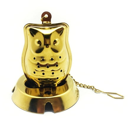 

1pc Owl Shape Stainless Steel Tea Infuser Tea Strainer Filter for Tea House (Golden）