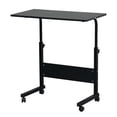 thumbnail image 4 of IVV Rolling Computer Desk, Portable Laptop Writing Desk, 27"-38" Height Adjustable, for Small Space Home Office, Black (80x40cm), 4 of 7