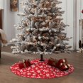 thumbnail image 4 of Fotbe Jupe de Sapin de Noël Motif Hoho, Jupes de Sapin en Peluche Décorations de Noël, Jupes de Sapin de Noël Décorations de Fête-48 Pouces, 4 of 6