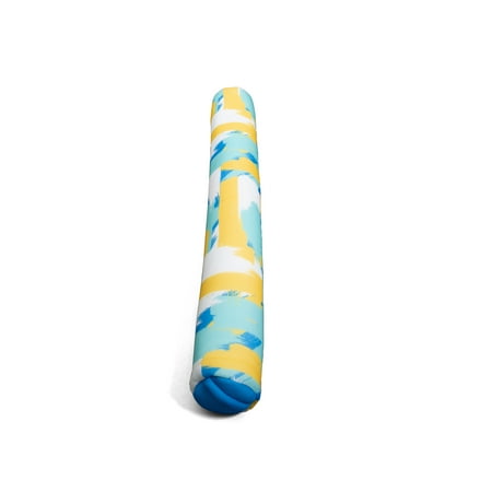 Big Joe Noodle No Inflation Needed Pool Float  Paintbrush Yellow Double Sided Mesh  Jumbo 4ft