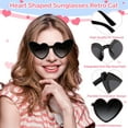 thumbnail image 3 of CEYAZYE 6/12/24/48 Pack Heart Sunglasses Fashion Heart Shaped Glasses Bachelor Party Sunglasses Women's Wedding Party,Black, 3 of 13
