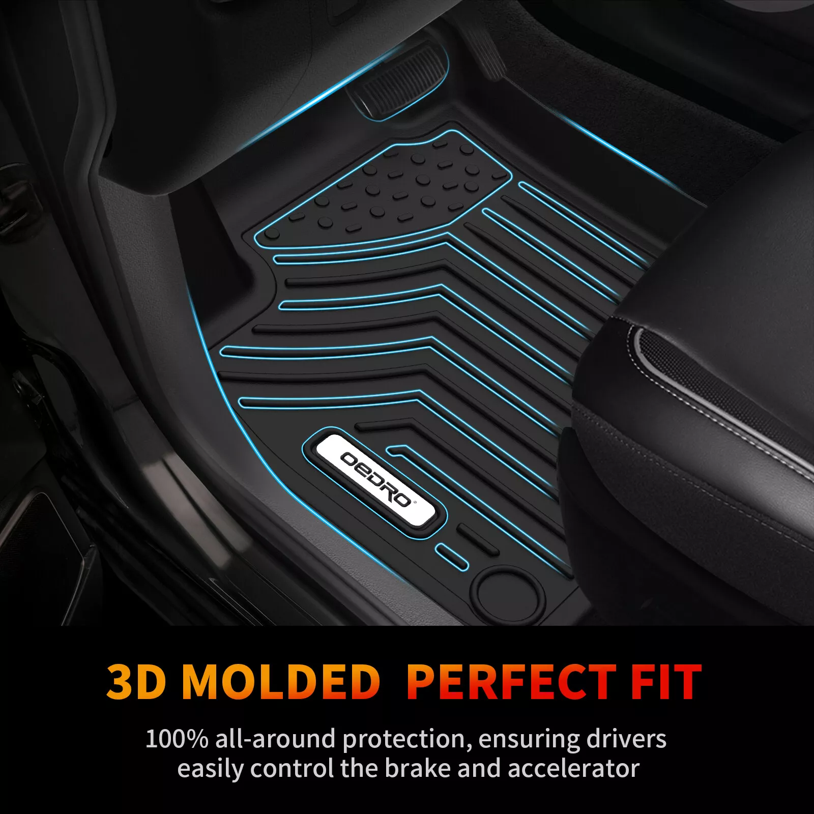 RVNI Car Floor Mats +Cargo Liner For 2023 2024 Honda Accord TPE Rubber All Weather