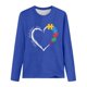 thumbnail image 3 of MHFRRA Camisetas de Manga Larga para Mujer, Camisetas de Otoño, Sudaderas de Senderismo y Viajes, Camisetas Azul, 3 of 3