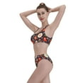 thumbnail image 6 of Picia Winter Holiday Christmas Women's High Waisted Bikini Scoop Neck Swimsuit Two Pieces Bathing Suit-Medium, 6 of 8