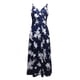 thumbnail image 4 of Moda para mujer Sexy cuello en V sin mangas ahueca hacia fuera impreso estampado Mid Claf vestidos Fridja  hjkh6388, 4 of 5