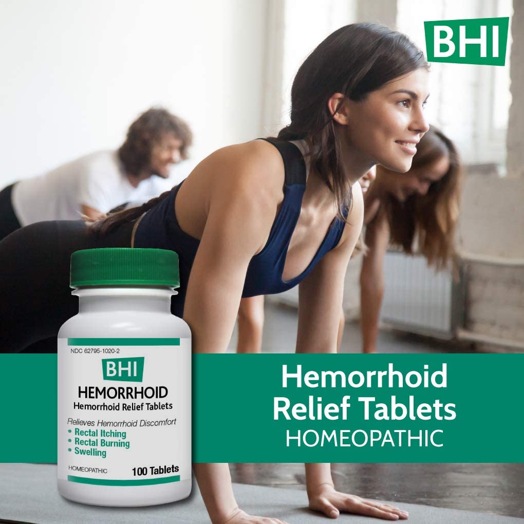 BHI Hemorrhoid Relief Tablets, Natural Homeopathic, 100 Tabs - image 5 of 5