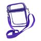 thumbnail image 5 of Bolso bandolera transparente de PVC para mujer, correa ajustable transparente. Violeta Grande, 5 of 9