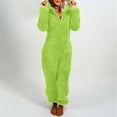 thumbnail image 2 of Rotm Pijamas Enterizas Para Mujer Trendy Fashion Ladies One-Piece Jumpsuit Animal Hoodie Long Sleeve Sleepwear Comfortable Pajamas For Women Green,L, 2 of 5