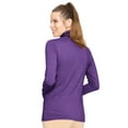 thumbnail image 3 of Stretch Is Comfort Women's Warm Long Sleeve Turtleneck Top Purple Medium, 3 of 6