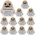 thumbnail image 1 of Muñeca de ganchillo Toy Gkuzus, de lana tejida con tarjeta positiva, 1 of 6