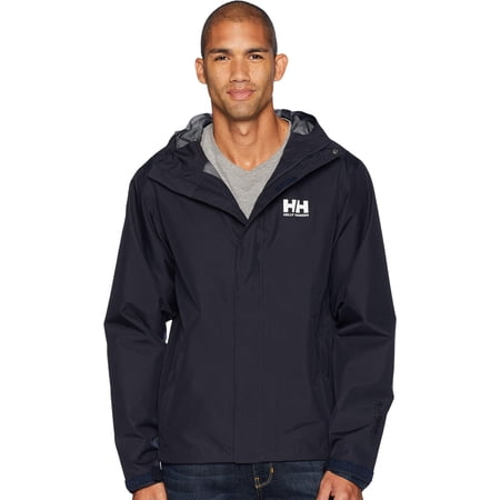 Helly Hansen Men's Seven J Waterproof Windproof Breathable Rain Jacket, 596 Navy, Medium C29