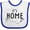 White and Royal, variant on Inktastic It's Home- State of North Carolina Outline Boys or Girls Baby Bib
