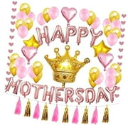 SKYSONIC HAPPY MOTHER'S DAY Foil Balloon Collection 16 Inches Letter Balloon for Mother's Day Celebrations (butterfly design)