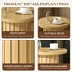 thumbnail image 4 of Mesa auxiliar con pedestal Farmhouse, mesa auxiliar redonda Fsbecl de madera, 4 of 7