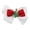 White, variant on Hair Bow with Christmas Tree Sequins Bow - Red