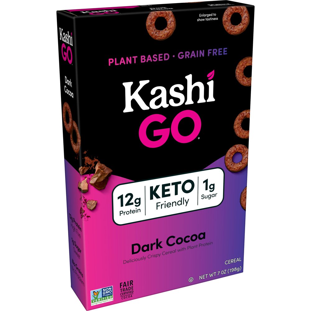 Kashi GO Breakfast Cereal, Vegan Protein, Keto Friendly Cereal, Dark