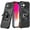 Black, variant on For iPhone 16 6.1 inch Robotic Hybrid with Magnetic Ring Stand Case Cover - Dark Purple