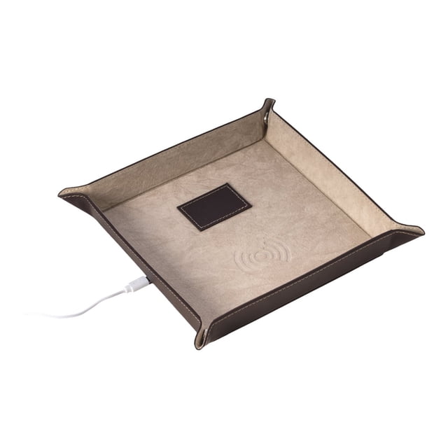 Bey-Berk BB702N - Tapis de Charge Sans Fil - Brun Selle
