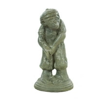 Solid Rock Stoneworks Puttin Monkey Concrete Statue, 15" Tall, Slate Color
