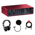 thumbnail image 1 of Paquete de interfaz de audio Focusrite Scarlett 2i2 USB-C de cuarta generación, 1 of 9