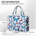 thumbnail image 3 of Large Capacity Tote Bag,White Butterfly Blue Purple Wings Pattern Handbag Fashion Luxury Tote Bag,15.7"x13"x 5.1" Inches,Laptop Compatible, 3 of 6