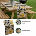 thumbnail image 5 of Yellow Gnomes Table Runner - 108 Inch Long, Kitchen Dining Table Runner Dresser Scarves, Vintage Buffalo Plaid Black Bee Daisy Farmhouse Decor for Coffee Tables Wedding Party Banquet, 5 of 8