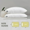 thumbnail image 4 of Organic Cotton Cover Pillows King Size Set of 2, Down Alternative Hotel Quality Soft Bed Pillow for Back & Side Sleepers, Machine Washable, 20"x36", White, 4 of 8