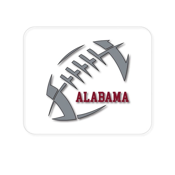 DistinctInk Mouse Pad - 1/4" Foam Rubber - Alabama Football - Crimson, Gray