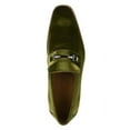 thumbnail image 5 of LIBERTYZENO Mens Classic Velvet slip on Loafer Shoes Olive, 5 of 8