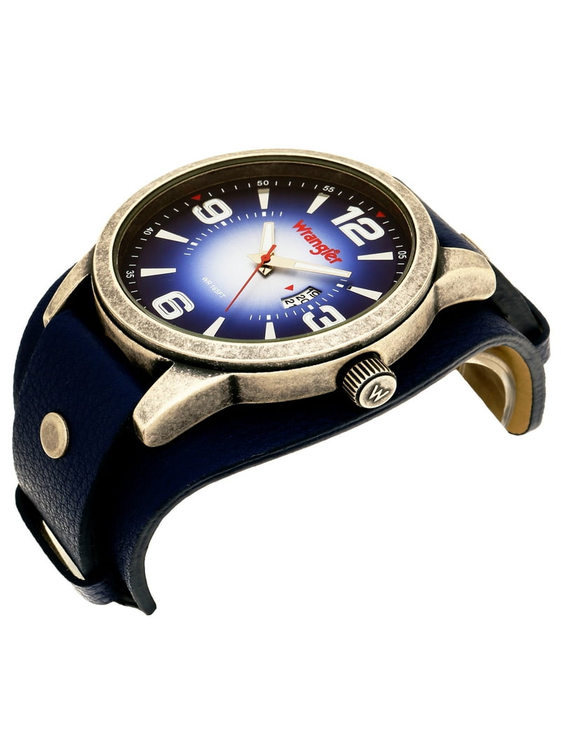 Wrangler 50mm Blue Dial, Blue Strap Watch - Walmart.com