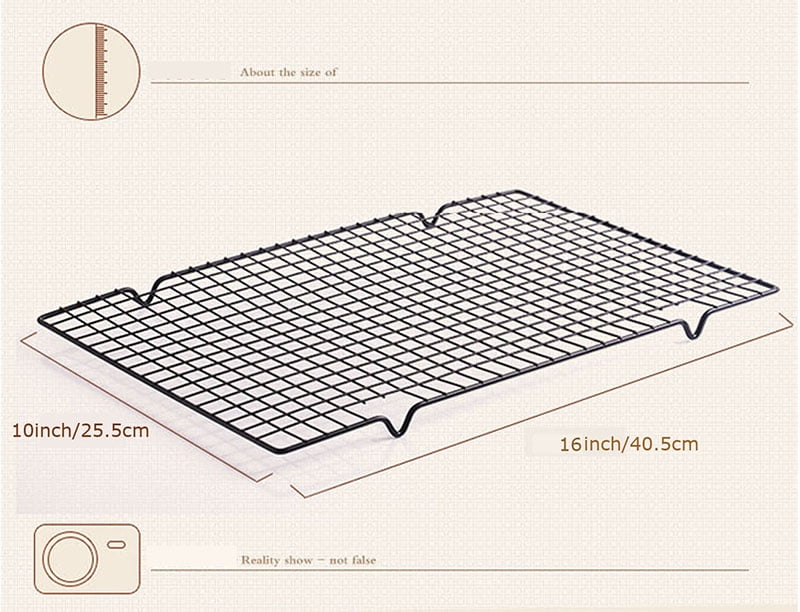 INTSUPERMAI Nonstick Wire Cookie Cooling Rack for Baking Oven Carbon