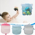 thumbnail image 1 of Xihbxyly Bolsa de Almacenamiento para Juguetes de Ducha, Diseño de Malla Multifuncional, Drenaje y Organización, Bonita Ventosa para Colgar, Organizador de Juguetes de Baño, Fácil de Limpiar, Tamaño, 1 of 2