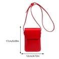 thumbnail image 4 of Bolso Porta Tarjetas Mujer Bolso Diario Color Sólido Cuero PU para Damas (rojo), 4 of 9