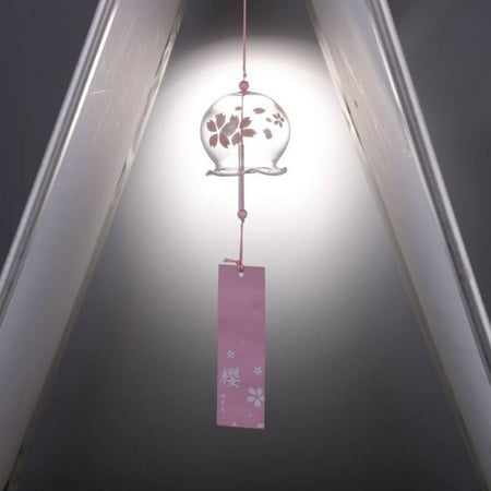 

Japanese Wind Chimes Romantic Flower Small Wind Bells Handmade Glass Japanese Style Pendant for Birthday Gift Home Decors