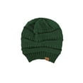 thumbnail image 6 of Wrapables Winter Warm Chunky Cable Knit Infinity Scarf and Beanie Set, Hunter Green, 6 of 7