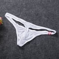 thumbnail image 5 of aturustex Men Simple Sexy Breathable Underwear Bikini Soft Cozy Skin-Friendly Low Rise Stretch Thong Underwear, 5 of 5