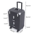 thumbnail image 6 of Aiqidi Rolling Cosmetic Trolley Professional Makeup Case Storage Salon Barber Case Nail Polish Organizer w/ 4 Wheels(Black), 6 of 12