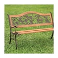 thumbnail image 3 of Benjara Alba 23.75" Transitional Wood Park Bench in Antique Oak, 3 of 3