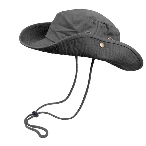 TZ Promise Classic Cotton Wide Brim Bucket Hat with Adjustable String Unisex Sun Hat Lightweight Outdoor Travel