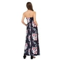 thumbnail image 2 of Women's Summer Bohemian Floral Printed Strapless Beach Party Long Maxi Dress, 2 of 2